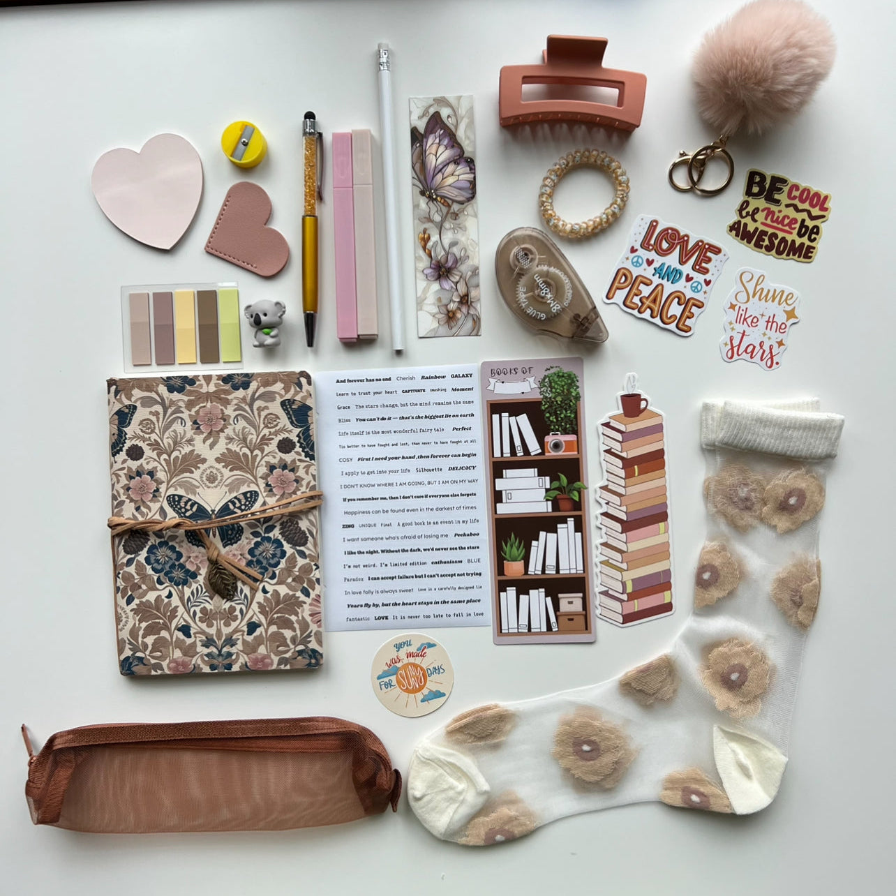 Bookish Bundle Beige  BUTTERFLY