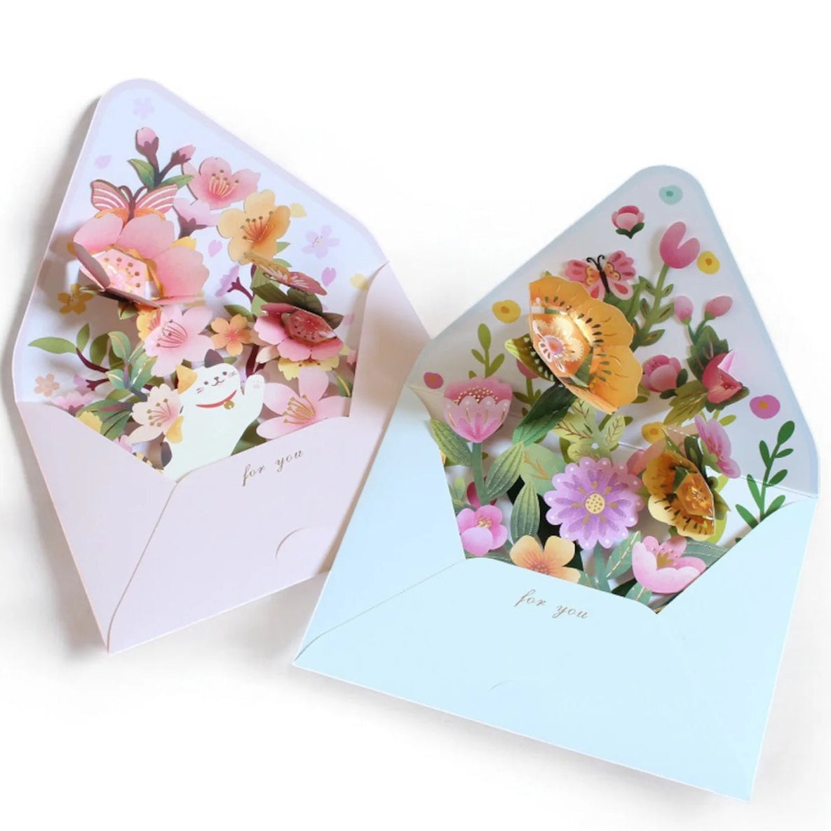 3D Pop-Up Flower Envelope Card