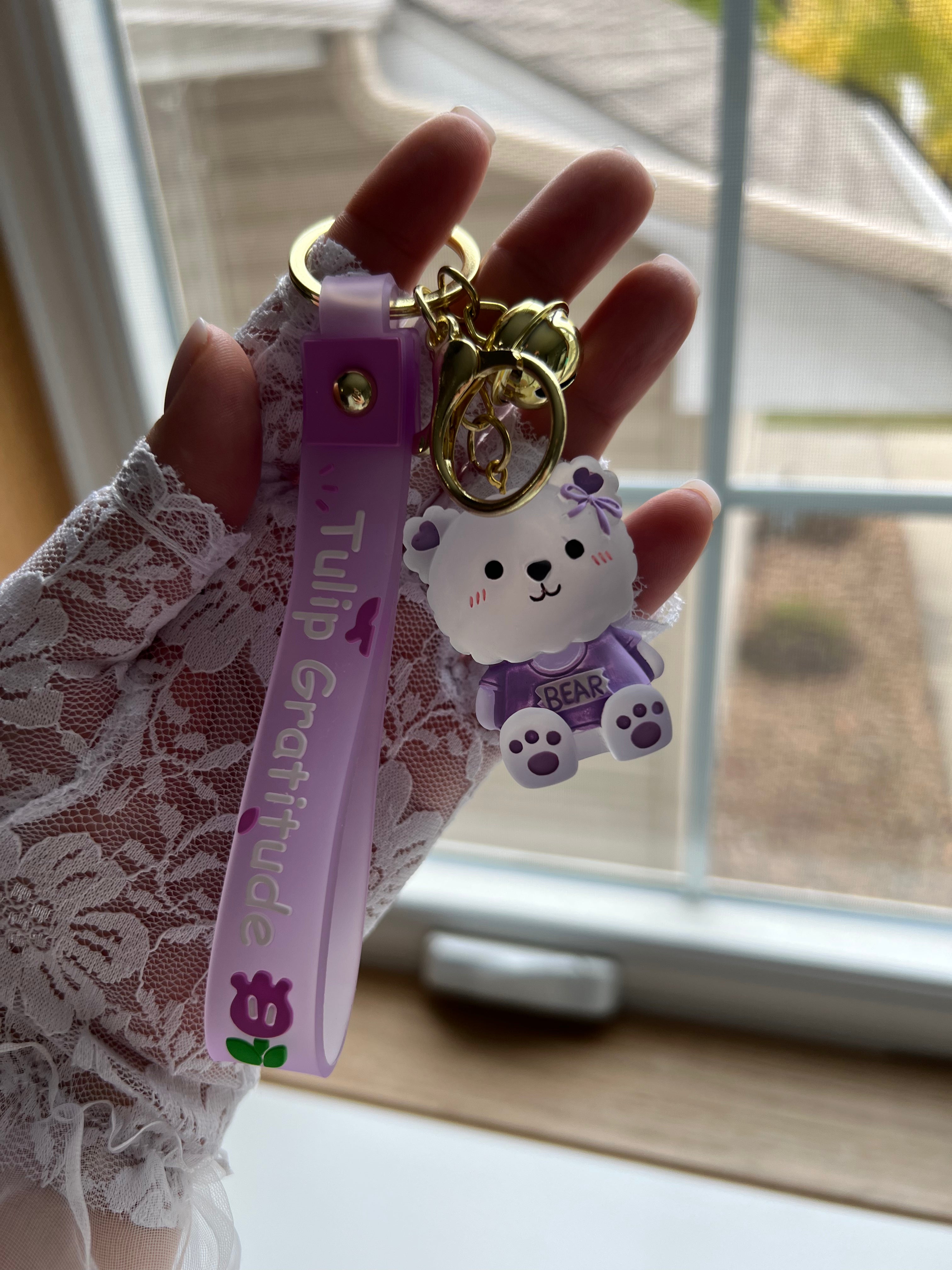 Cute keychain glass bears