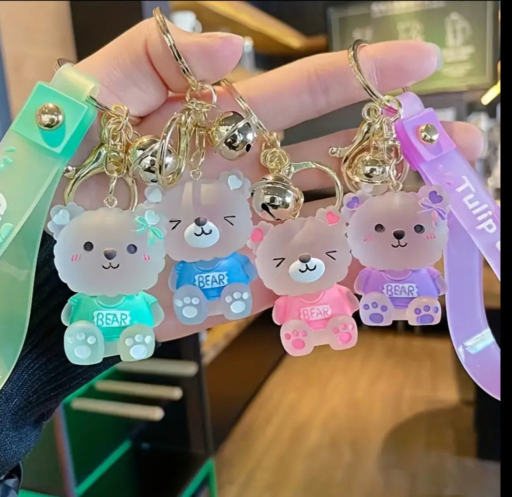 Cute keychain glass bears