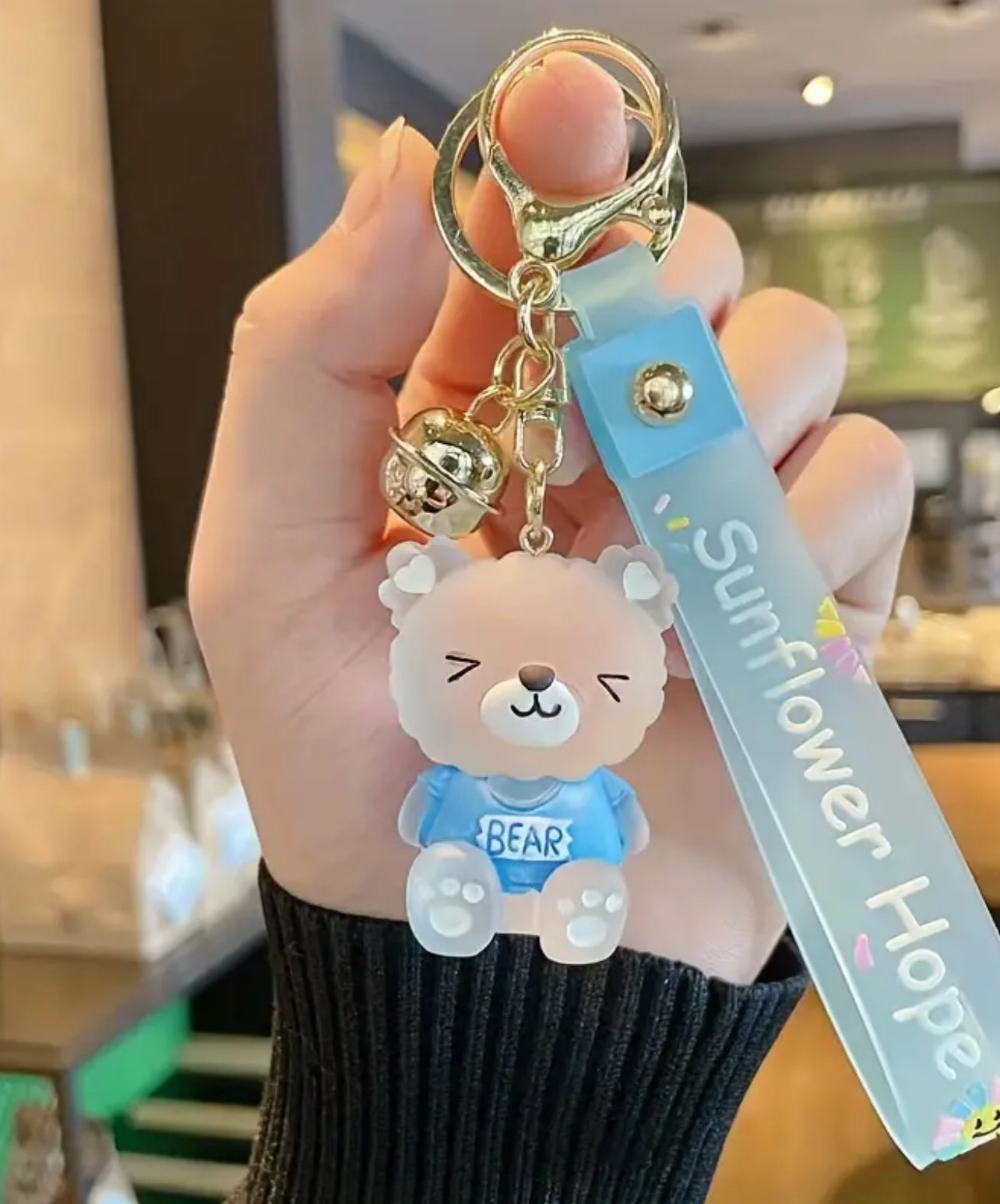 Cute keychain glass bears